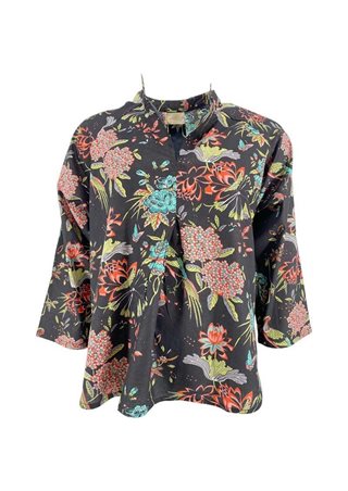 WAUW - Lucy Skjorte - Bird Print Black - Onesize